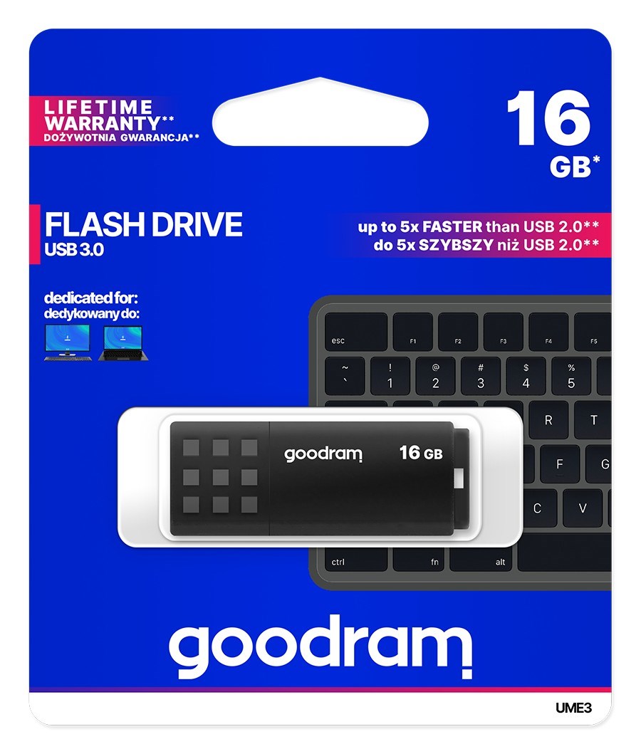 USB Goodram UME3, 16 GB, USB Type-A