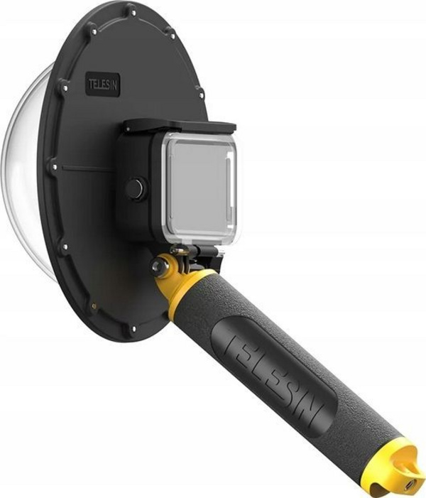 Strehë nënujore me dome TELESIN 6", 30m, dorezë notuese me shkrehës, e zezë