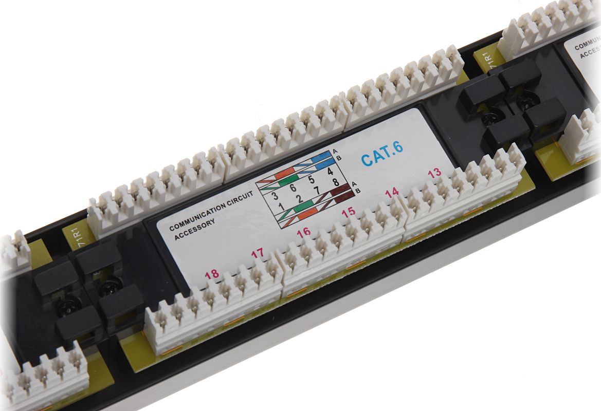 Patch panel Delta PP-24/RJ/6, 24 porta RJ-45, Cat 6, 1U, i zi