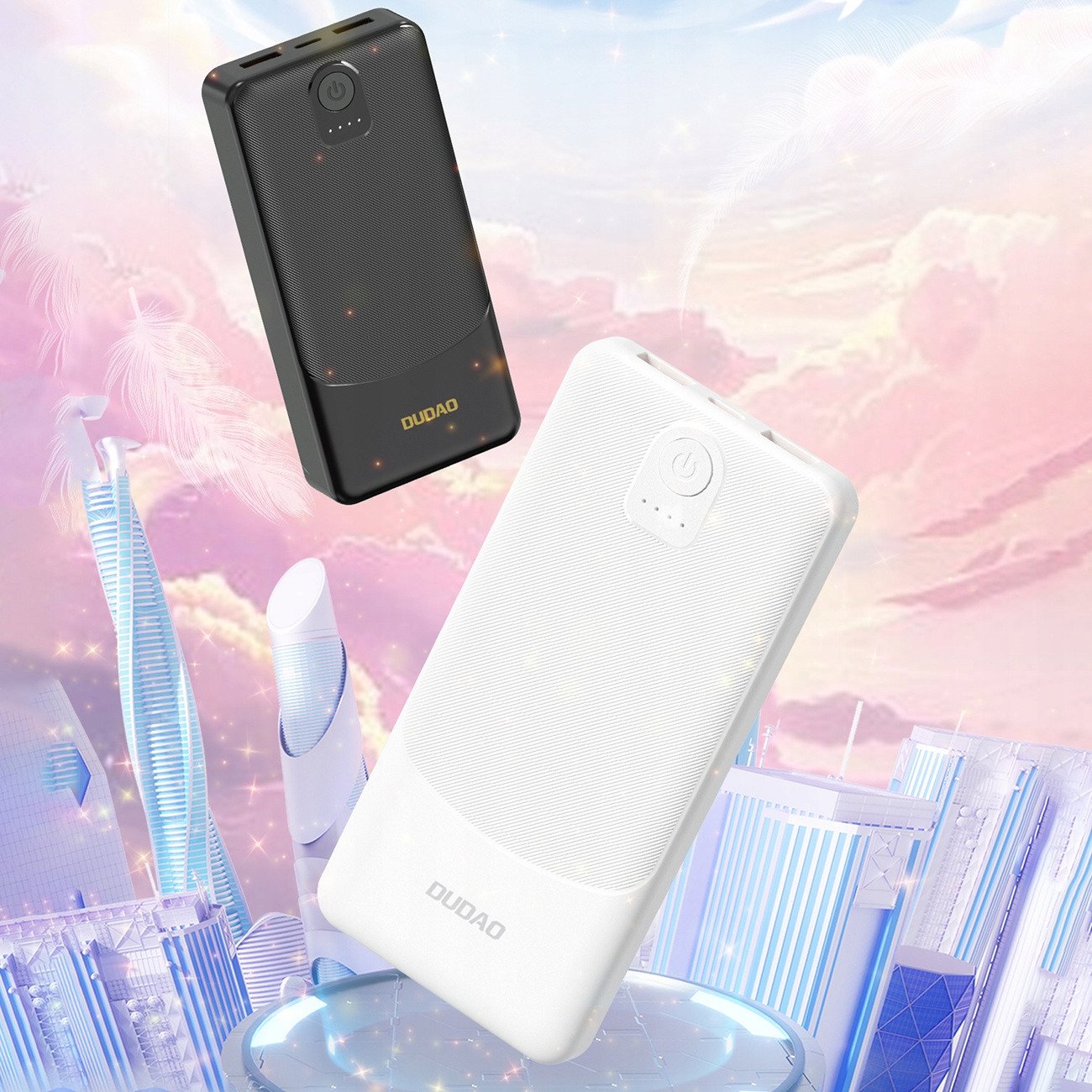 Powerbank Dudao K10, 10000mAh, 12W, i bardhë