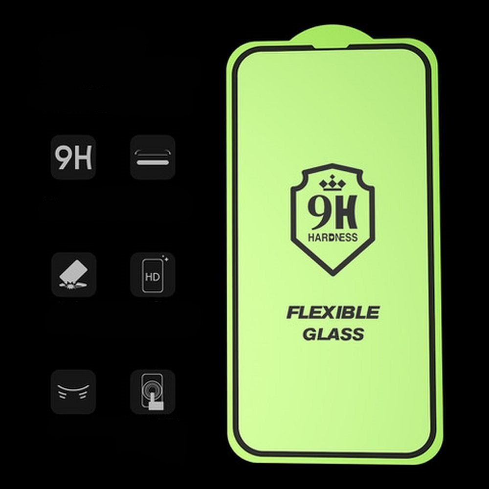 Заштитно стакло Bestsuit Hybrid Glass Flexible 5D Full Glue за iPhone 16 Pro Max, со црна рамка