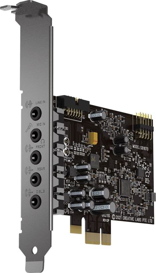 Kartë zëri Creative Labs Sound Blaster Audigy FX V2, 5.1, PCIe, e zezë