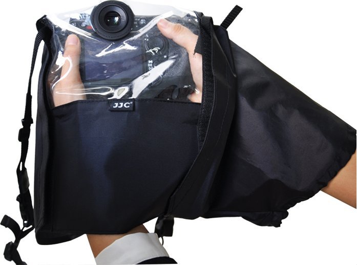 Заштитна навлака за дожд за апарат JJC RC EF, водоотпорна, монтажа на статив, црна