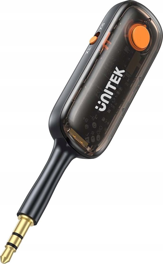 Adapter audio Bluetooth Unitek 2in1, 5.3, transmetues dhe marrës, 10m, i zi
