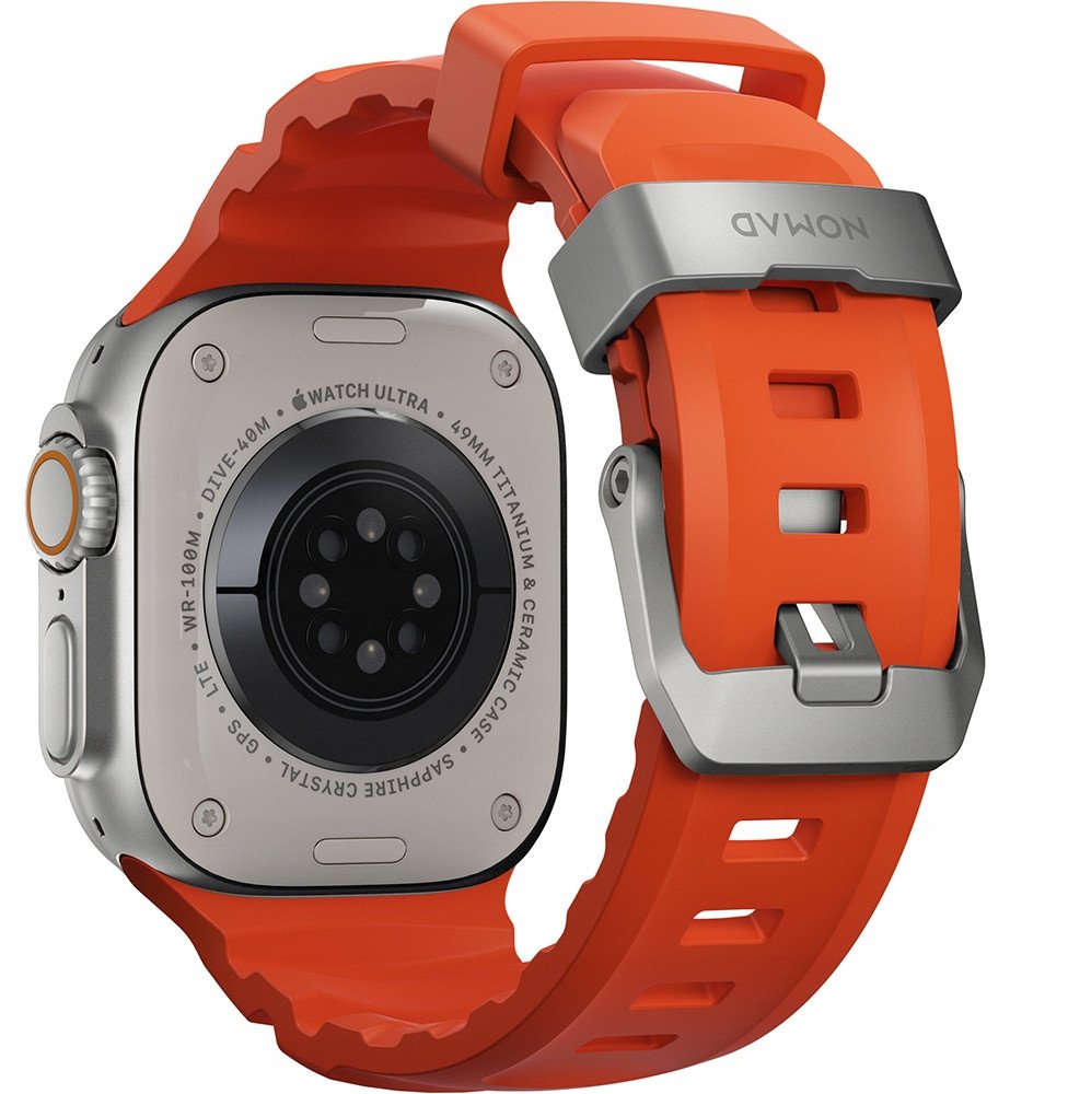 Rrip Apple Watch Rocky Point Band, 46mm 49mm, gome FKM, ngjyra Magma