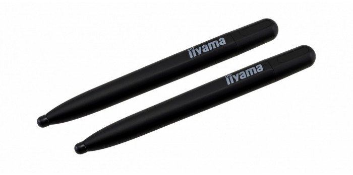 Стилиз пенкало за интерактивен екран Iiyama STYLUS P08, сет 2 парчиња, црно