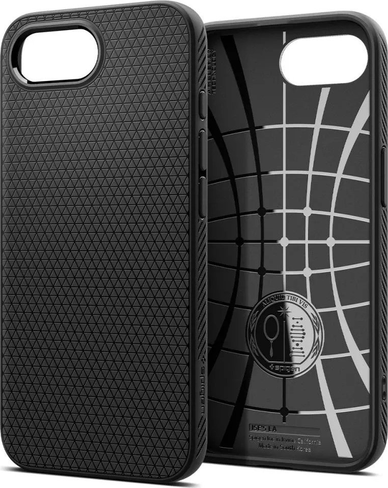 Футрола за телефон Spigen Liquid Air, за iPhone 16e, TPU, црна мат
