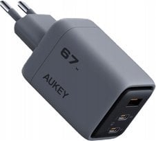 Karikues muri AUKEY PA-C3 Comet Mix 3, 67W, 3x USB, gri