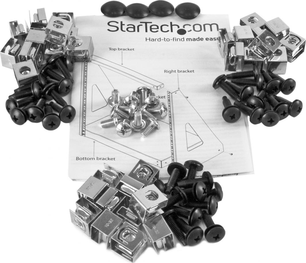 Raft serverik StarTech 2-Post 12U, 19", desktop kompakt, metalik i zi