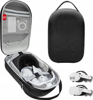 Kuti mbrojtëse Oculus Footlocker për Meta Quest 3 3S, për ruajtje dhe transport, e zezë