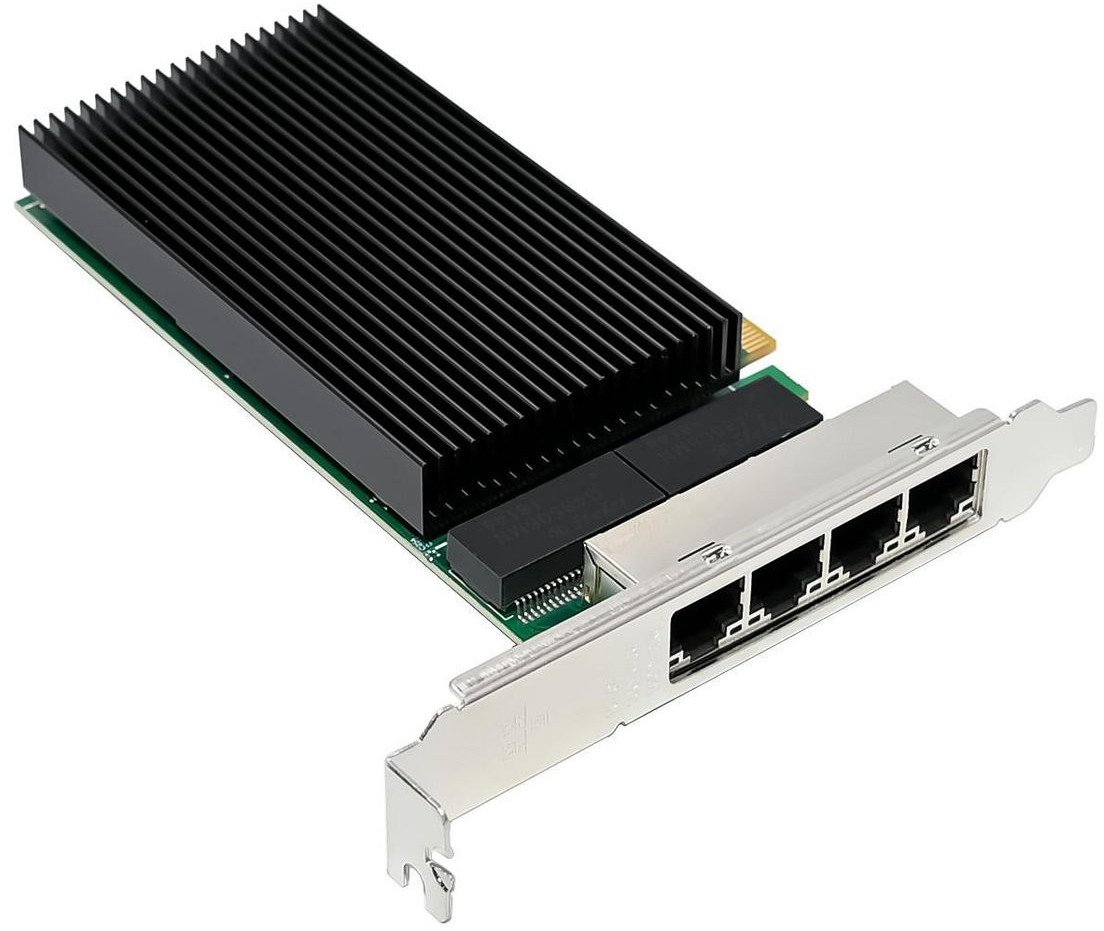 Kartë rrjeti Microconnect I226-T4, PCIe x4, 4 porta, e zezë
