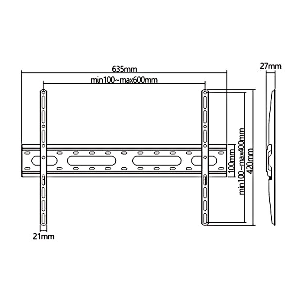 Mbajtëse TV Maclean MC-939, 37-70", 45kg, VESA 600x400, e zezë