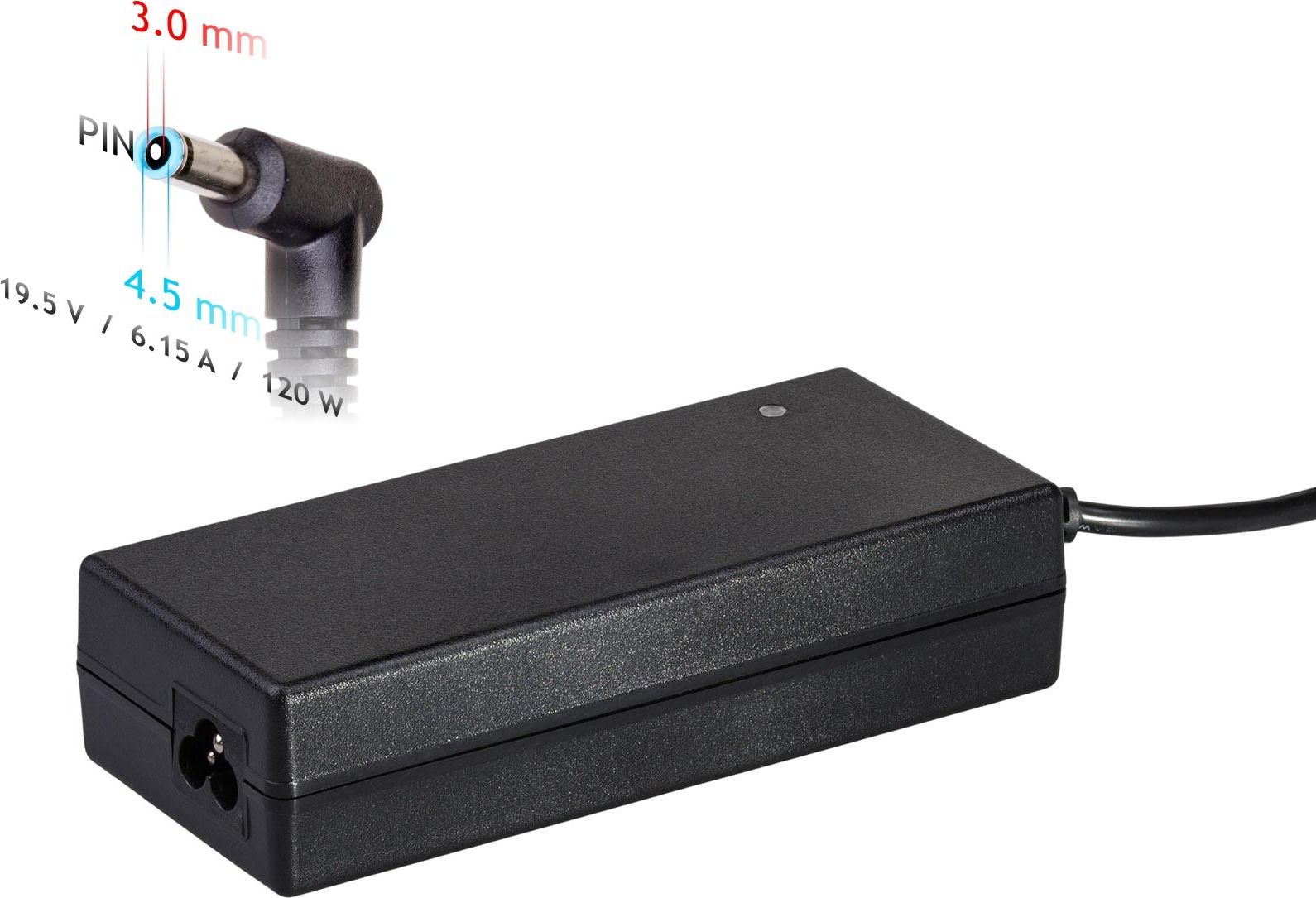 Karikues Akyga Laptop Power Adapter 120W, 19.5V, 6.1A, 3 mm (AK-ND-45)