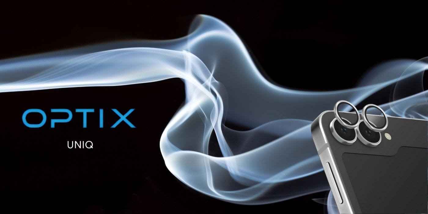 Заштита за камера Uniq Optix Aluminum за Samsung Galaxy Z Flip6, калено стакло, бела shimmer боја