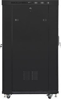 Kabinet rrjeti Lanberg Cabinet FF01, 19" 22U 800x1000, derë e shpuar, i zi