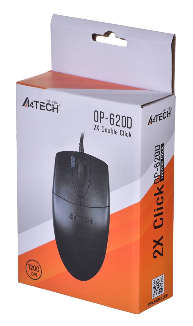Maus A4 Tech OP-620D, USB Type-A, i zi