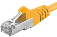 Kabllo Premiumcord Patch cable CAT6a S-FTP, RJ45-RJ45, AWG 26/7, 0.25m, e verdhë