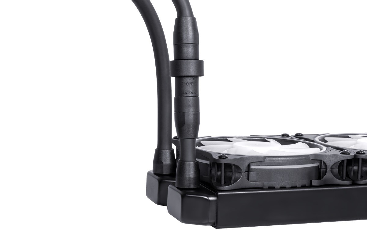Ftohës me ujë Alphacool 13074, 12 cm, i zi