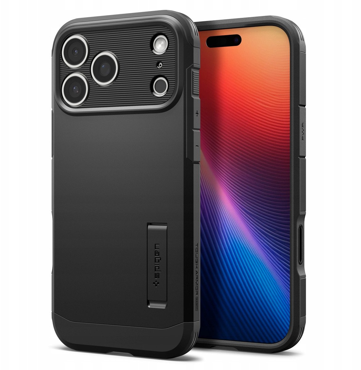 Mbulesë telefoni Spigen Tough Armor T MagSafe, për iPhone 17 Pro Max, e zezë