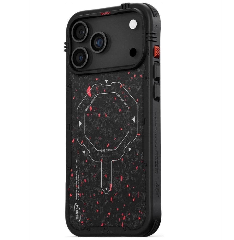 Kllaf telefoni Skinarma Vektor për iPhone 17 Pro Max, me karikim magnetik, i zi