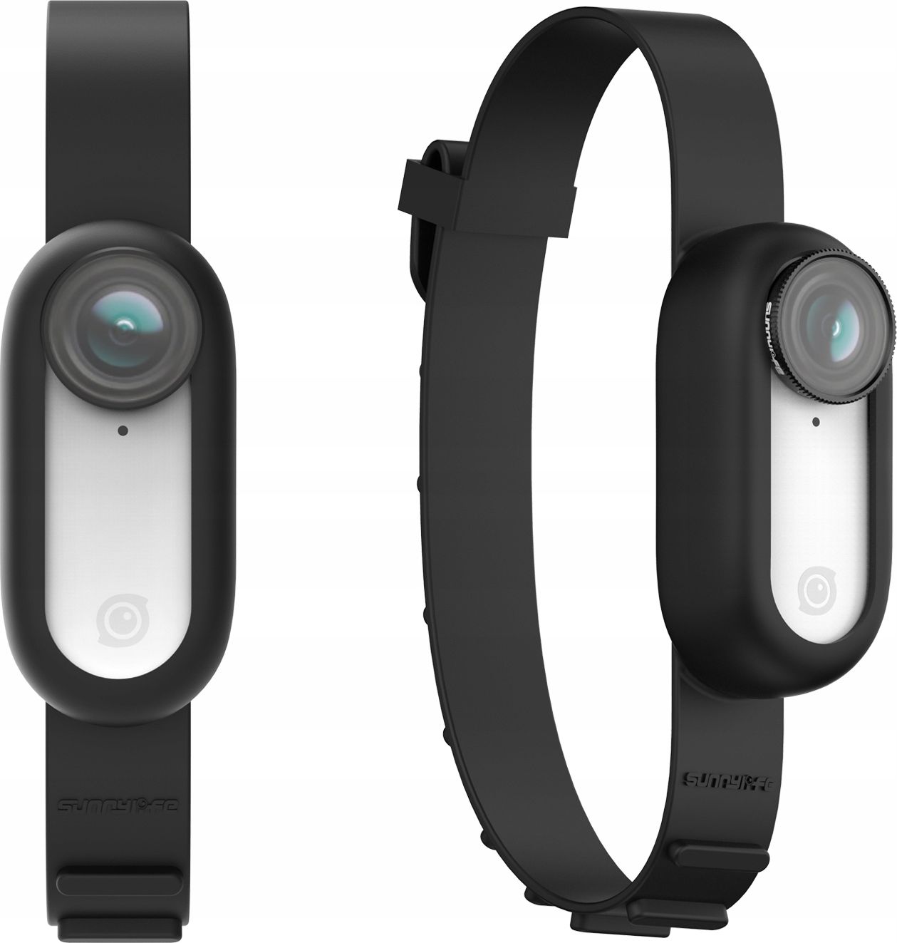 Rrip dore për kamerë SunnyLife Handle Mount Wrist Strap, për Insta360 GO 2, silikon, i zi