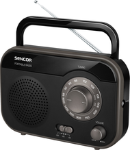 Radio portative Sencor SRD 210 B, AM FM, me kufje, e zezë