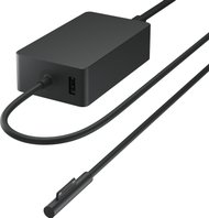 Полнач Microsoft Surface 65W Power Supply, со УСБ, за лаптоп и таблет, црн