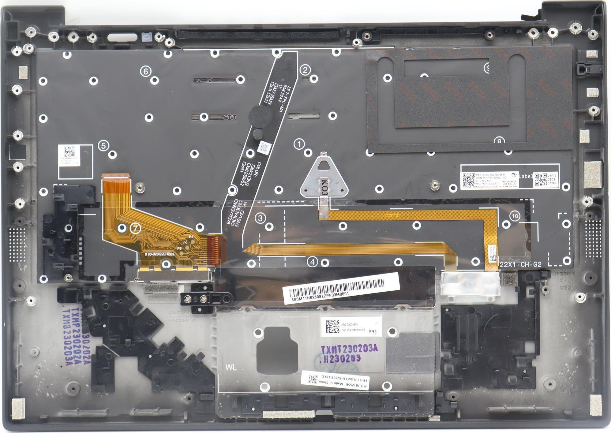 Kopertinë me tastierë për laptop Lenovo 5M11H62774, pjesë këmbimi, e zezë