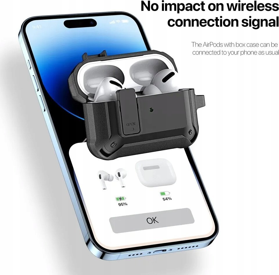 Mbulesë mbrojtëse Dux Ducis Peco për AirPods Pro 2, armor case, e zezë