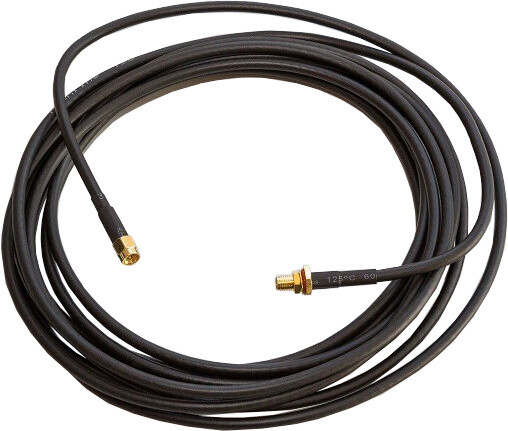 Кабел pigtail SMA-m /SMA-f, црн, 5m