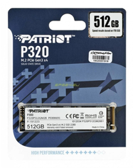 Disk SSD Patriot P320, 512GB, M.2 2280 PCI-E x4 Gen3 NVMe Disk SSD Patriot P320, 512GB, M.2 2280 PCI-E x4 Gen3 NVMe