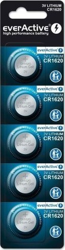 Bateri litiumi EverActive CR1620, 3V, set 5 copë