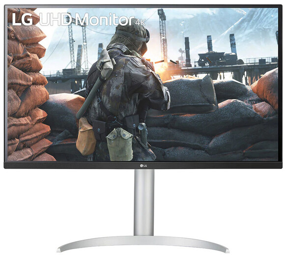 Monitor LG 32UP55NP-W, 31,5", LED, 4K UHD, i zi/ argjendtë