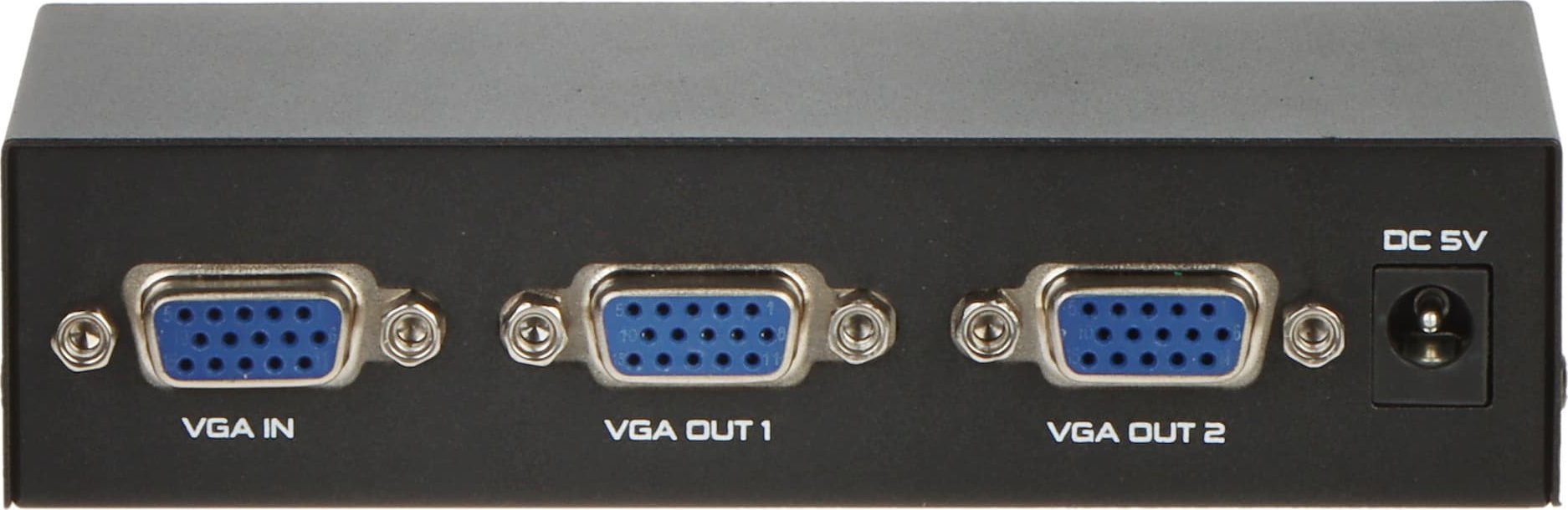 Ndarës VGA Gembird VGA SP 1/2, 2 porta, për monitorë VGA, gri