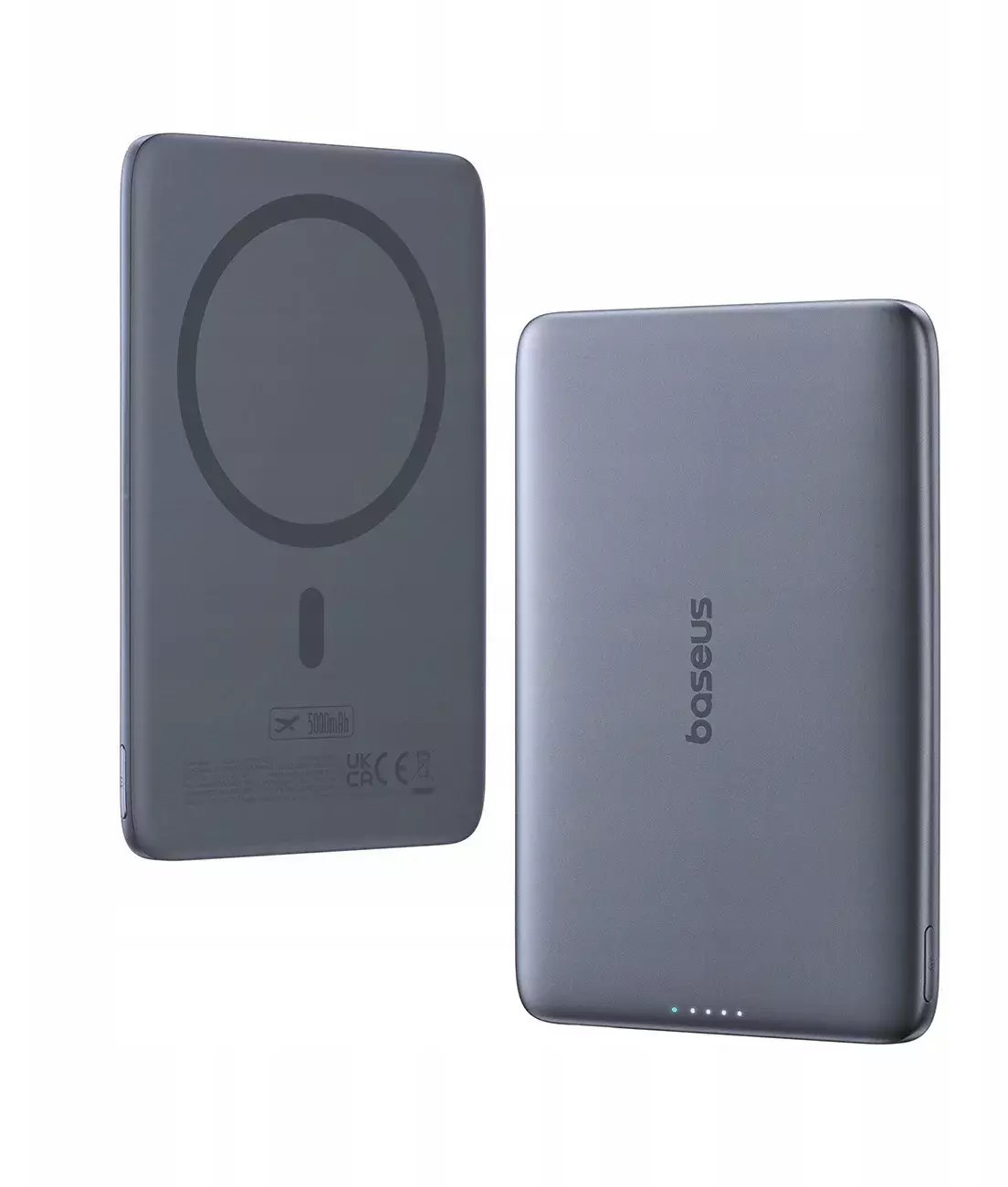 Надворешна батерија Baseus PicoGo AM41, 5000mAh, MagSafe 15W, сива