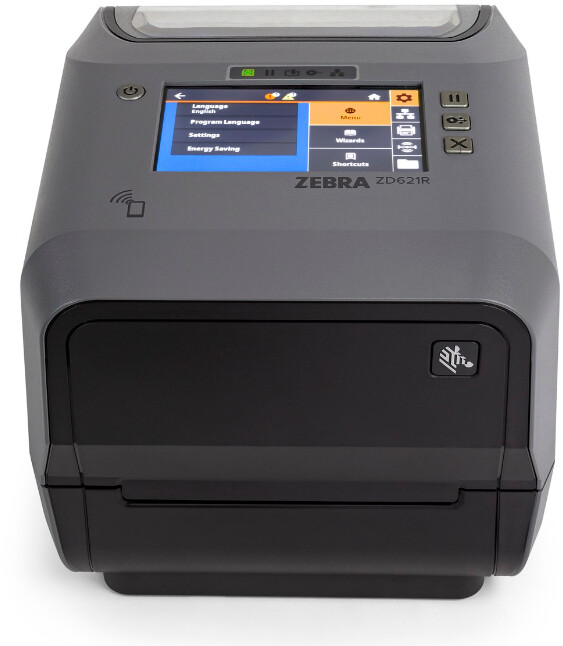 Printer i etiketave Zebra ZD621R, TT, 203dpi, RFID, gri