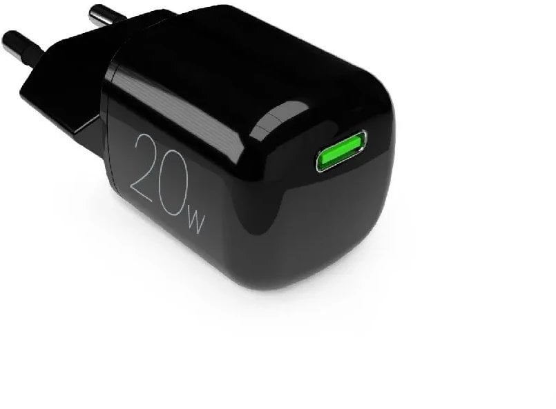 Полнач USB Puro MINIPRO 20W GaN, Type C, црн