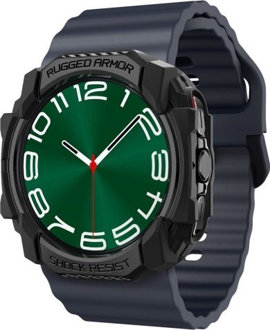 Заштитна маска Spigen Rugged Armor за Samsung Galaxy Watch Ultra, флексибилна, отпорна на удари, црна мат