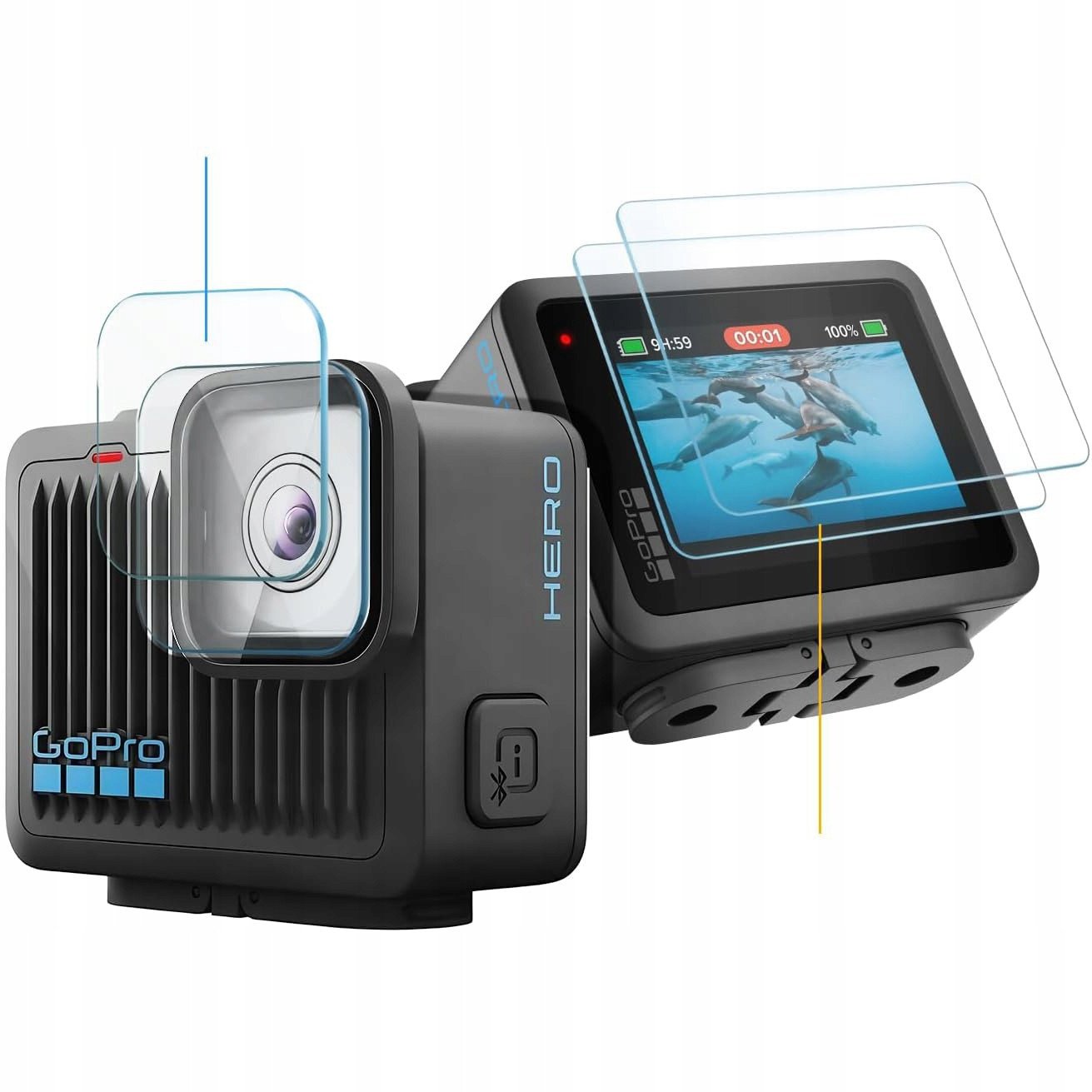 Mbrojtëse ekrani Spigen Glass TR Slim Multi Pack, xham i temperuar, për GoPro Hero 4K, transparente