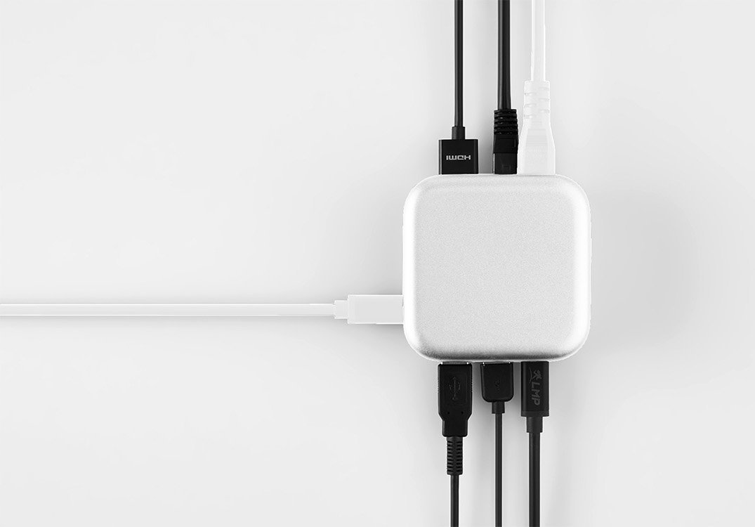 Docking station LMP PowerDock, USB C 5 porta, 100W PD, i bardhë