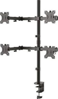 Mbajtëse tavoline për monitorë Neomounts FPMA-D550D4BLACK, për 4 monitorë 13"-27", e zezë