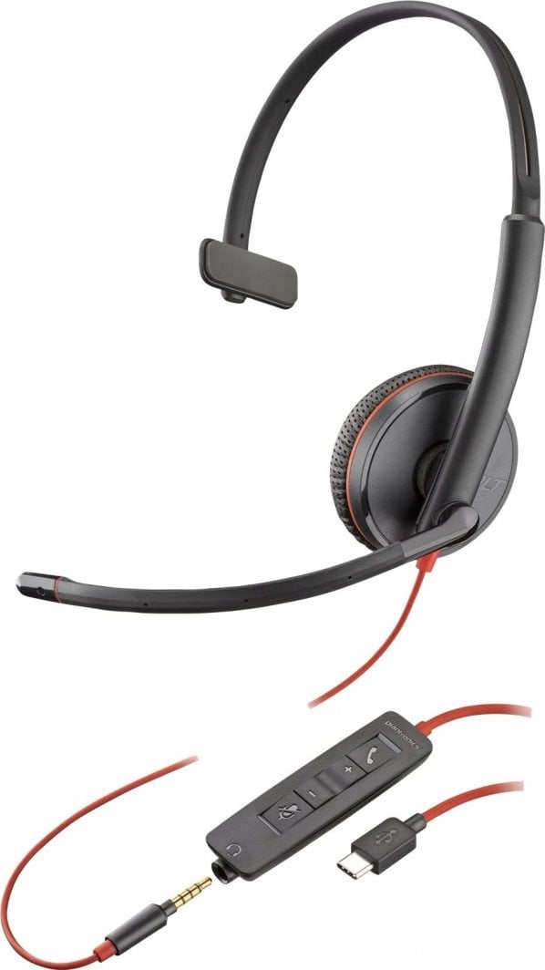 Kufje HP Poly Blackwire C3215, Monaural, të zeza