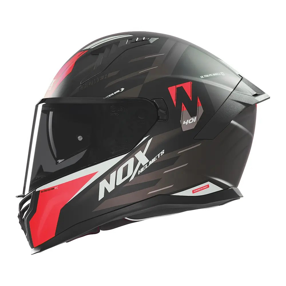 Helmetë integrale moto Nox N401 Crower, për të rritur, e zezë