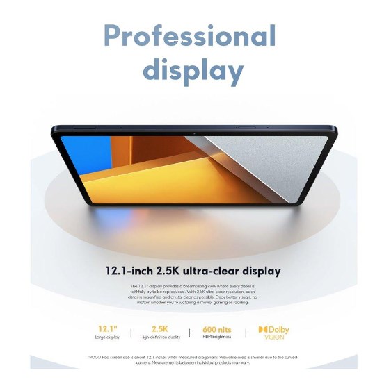 Таблет Xiaomi POCO Pad, 12.1\", 256GB, сив