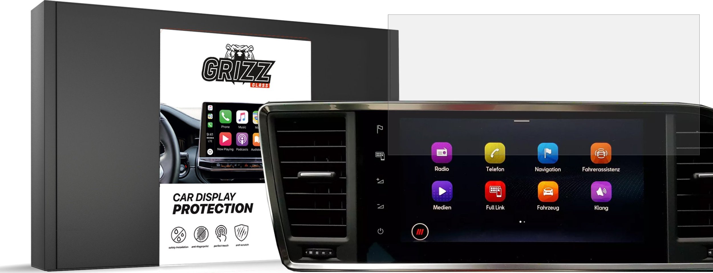 Film mbrojtës anti-fingerprint për ekran makine, Seat Ateca 9.2", 2020-2025, transparent