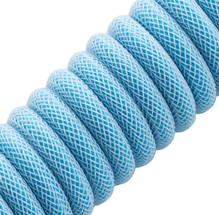 Kabllo spirale CableMod Classic, USB-C/USB-A, 1,5m, e kaltër e çelët