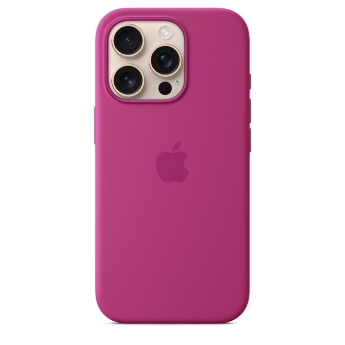 Apple iPhone 16 Pro Silicone Case with MagSafe, Fuchsia (Seasonal)