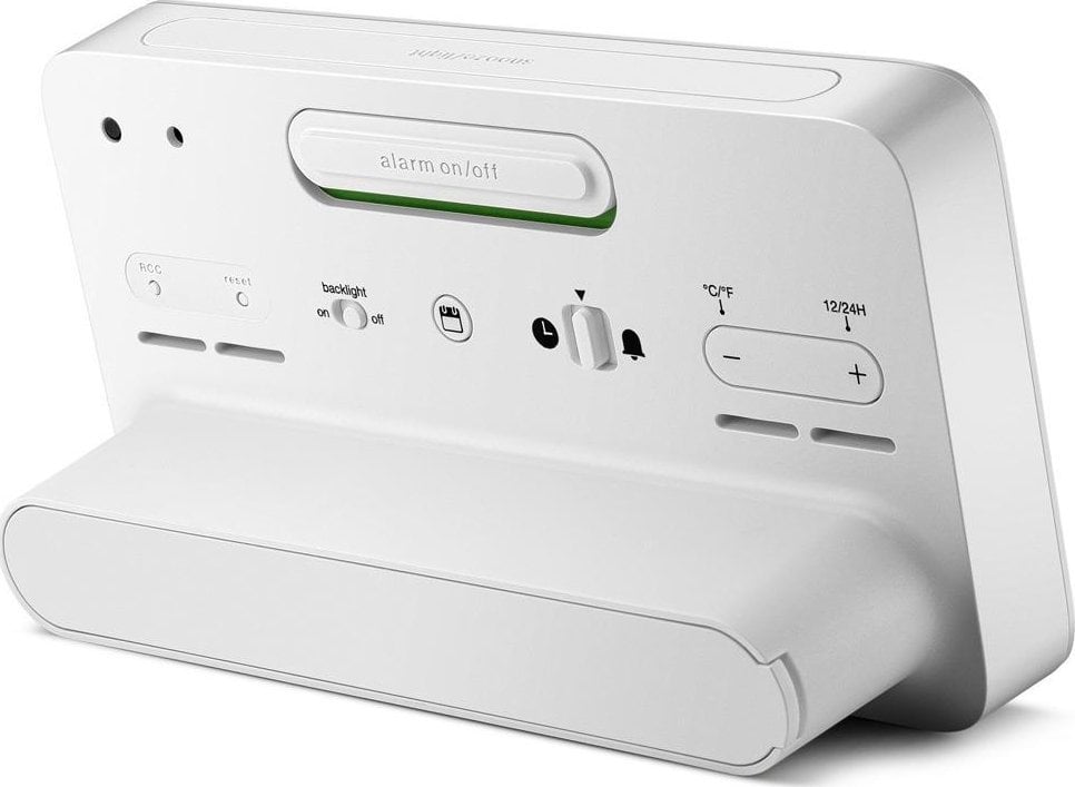 Radio me alarm Braun BC10 DCF, dixhitale, me ekran LCD, e bardhë