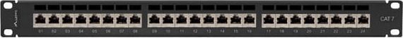 Patch panel Lanberg 1U, 19", 24x RJ-45, Cat.7, i zi