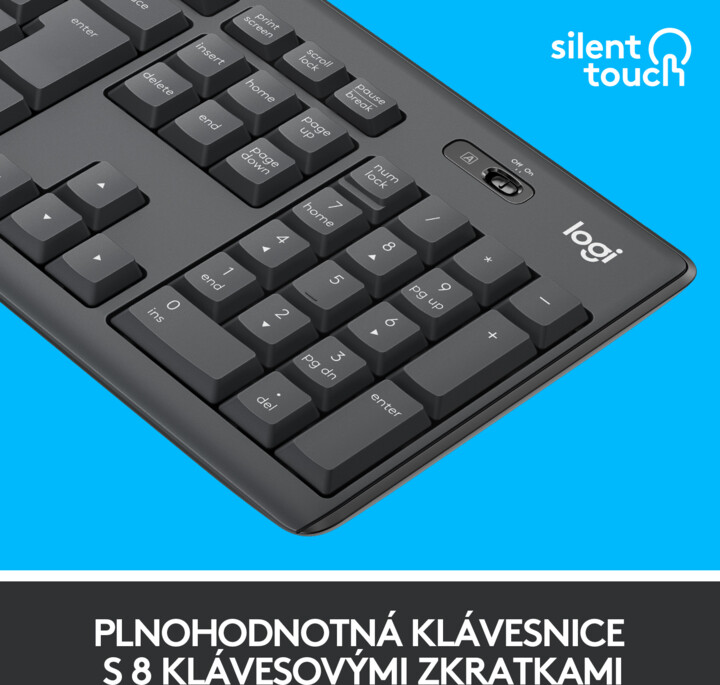 [OUTLET] Set (tastierë + maus) Logitech MK295 Silent, i zi